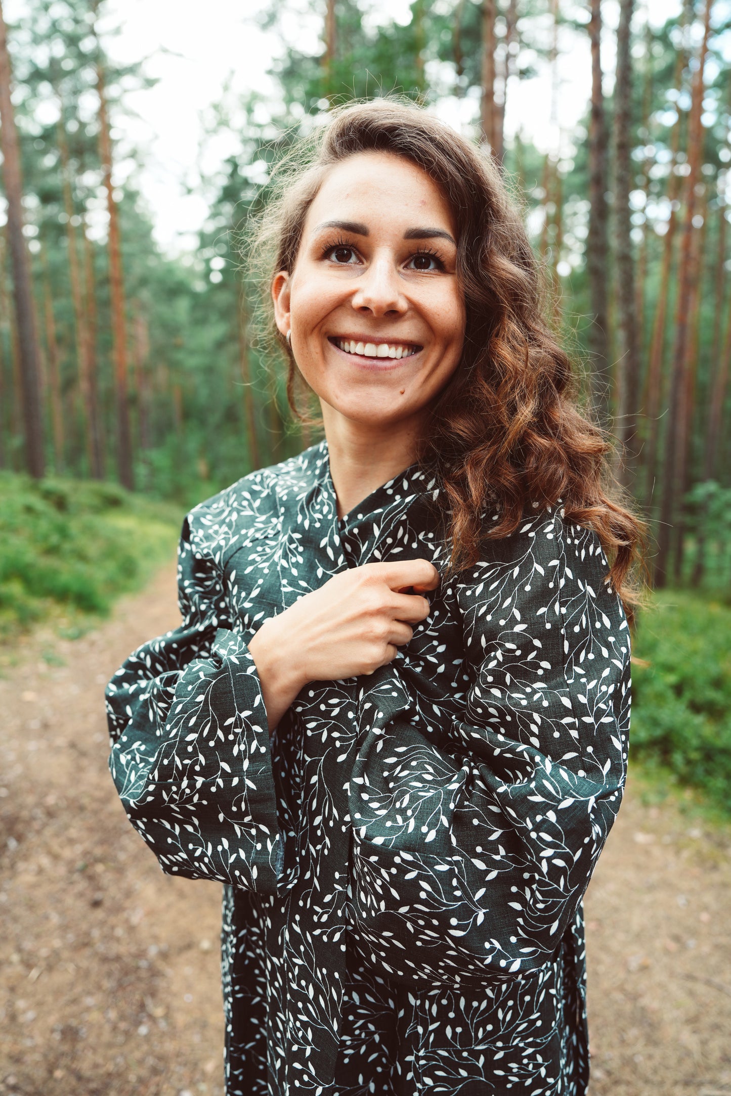 Lina halāts "Lingonberry Grove"