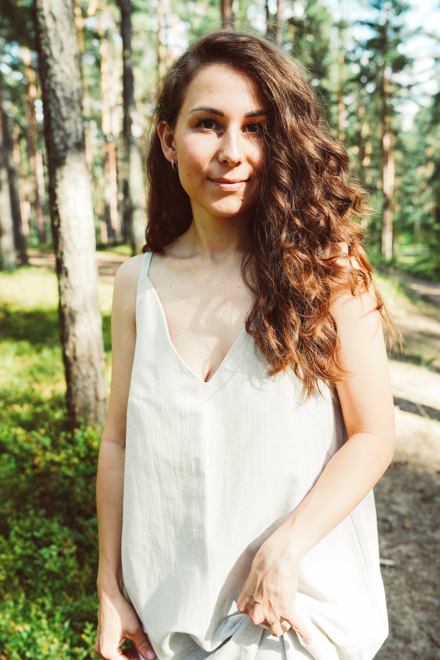 Lina/kokvilnas kleita "Sandlight"