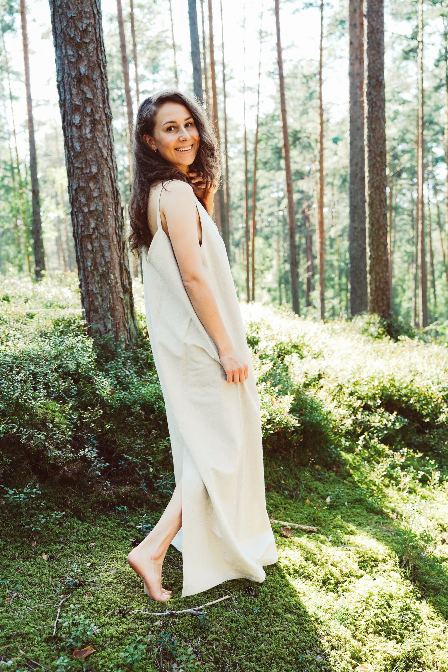 Lina/kokvilnas kleita "Sandlight"